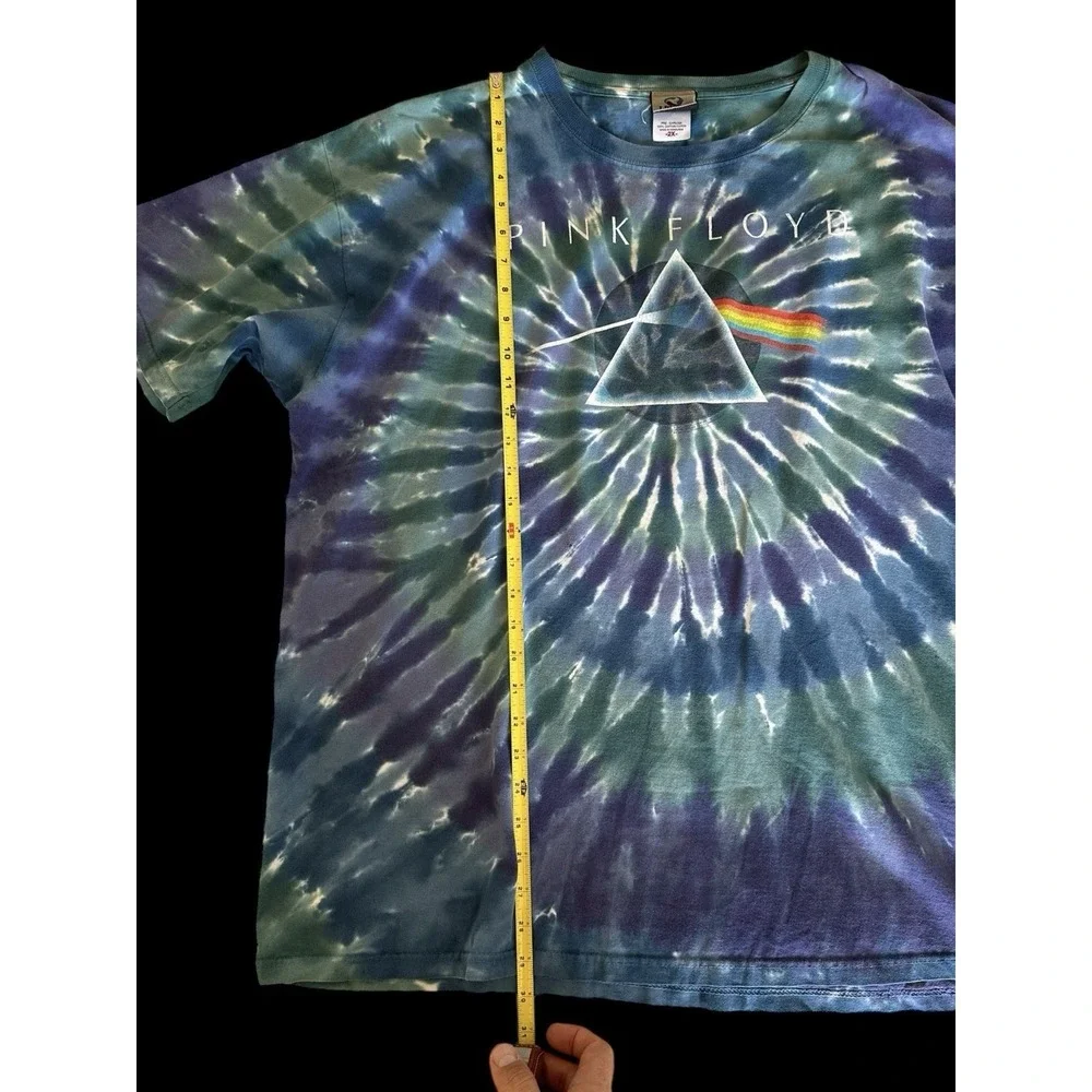 Liquid Blue Pink Floyd Tie Dye Shirt Mens XXL Dark Side Of The‎ Moon Green